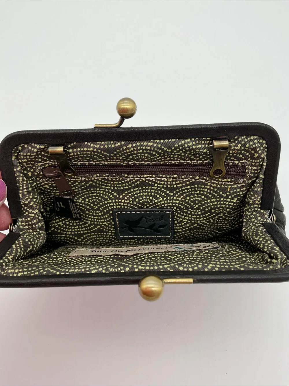 Fossil Women's Floral Patchwork Kiss-Lock Coin Purse - no chain